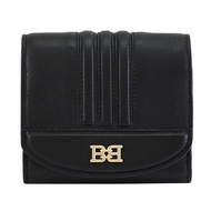 BALLY 6239259 BLESSY 金屬LOGO釦式三折零錢短夾.黑