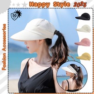 Wide Brim Sun Hat 2 in 1 Design Can Wear Open Top Made of High Quality Welded Khaki Fabric N270