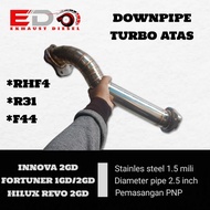 Downpipe Turbo Top 1GD/2GD Innova Reborn Fortuner VRZ Hilux Revo 2GD Downpipe Custom Turbo RHF4 R31 