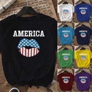 Hot-selling Category Overlord🥇Cross-Border Independence Day TEMU Trial Offer Women's Short-Sleeved A