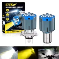 1Pcs H4 LED Motorcycle Headlight H6 Led White Yellow Hi Lo Beam Spotlight Motorbike Scooter Running 