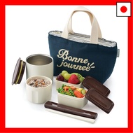 【Direct From Japan】Peacock lunch jar thermal indigo approximately 1.6 cups AL-E60 A