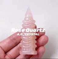 💘粉水晶文昌塔💖＄220❤️ 👍🏼文昌塔馬年必要放一個👍🏼粉水晶文昌塔旺人緣、學業、事業、情侶更甜蜜、令家庭更融洽💖🫶🏾 💖強運愛情之石，招桃花必備❤️，旺桃花🥰，對拍緊拖嘅情侶/夫妻帶來愉快感情生活