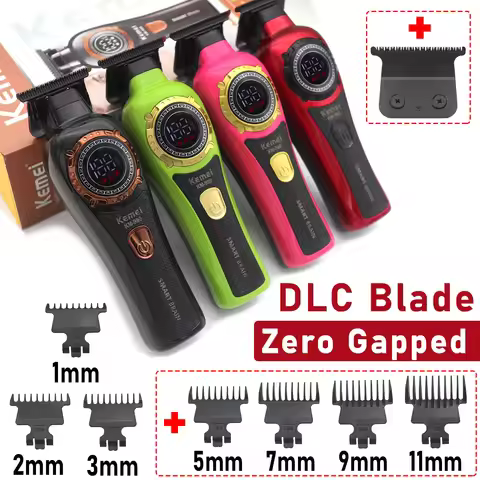 Kemei KM-999 Professional Hair Salon Electric Hair Trimmer Oil Head Push LCD Digital Display Hair Cl