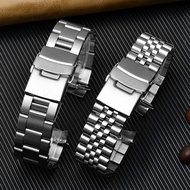 316L Solid Stainless Steel Jubilee Bracelet Curved End Watch Band for Seiko SKX007 SKX009 SKX011 Luxury Men Watch Strap Accessories 18 19 20 21 22 23 24 26 28 30mm