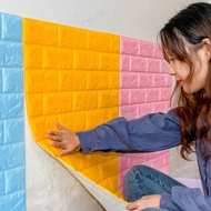 3D  Wall paper dinding Wall Sticker/ wallpaper dinding bilik tidur/ruang tamu Bata Wallpaper Self Ad