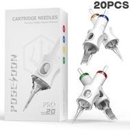 POSEIDON Tattoo Cartridge Needle,20pcs Disposable Tattoo Needle, RS/RL/CM/M1 Tattoo Needle Used on T