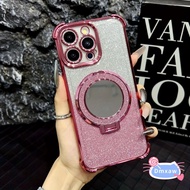Elegance Glitter Mirror Stand Phone Case For OPPO A79 2023 A78 A58 5G A58x A38 A18 4G Casing Plating