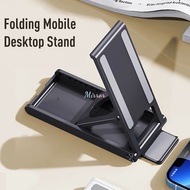 Universal Folding Phone Holder Portable Mini Telescopic Adjustable Mobile Phone Stand For Iphone 13 Pro Max 12 Ipad Xiaomi Desk Bracket Laptop Stand Desktop Holder mirror01