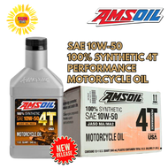 #มาใหม่ 10W50 4T น้ำมันเครื่อง AMSOIL 100% Synthetic Motorcycle Oil และ AMSOIL 4 STROKE SCOOTER  น้ำ