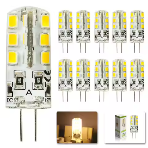 10pcs/lot led G4 2835 SMD 3W AC DC 12V 220V G4 24LED Lamp halogen lamp g4 led 12v LED Bulb lamps war