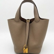 HERMES 錫器灰 Picotin 18 菜籃子# A刻