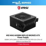 MSI MAG A650BN 80PLUS ATX Bronze Power Supply