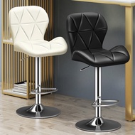 Bar Stool Liftable Chair Home Swivel Bar Chair High Chair Backrest Stool