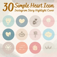 H011 Simple Heart Icon Insta IG Story Highlight Cover