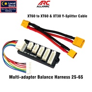 XH Multi-adapter Balance Harness 2S-6S XT60 to XT60 & XT30 Y-Splitter Cable for Charger B6 IMAX6S AC