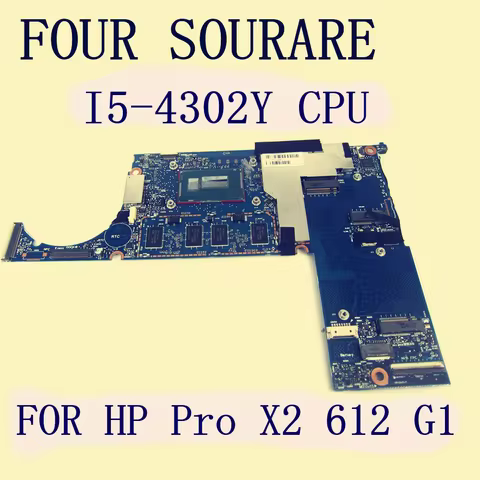 6050A2627701 For HP Pro x2 612 G1 Laptop Motherboard I5-4302Y CPU 8GB RAM 766626-001 Mainboard Test 