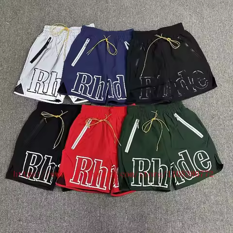 Summer RHUDE Men's Shorts Summer Loose Casual Breathable Speed Drying RHUDE Sports Shorts