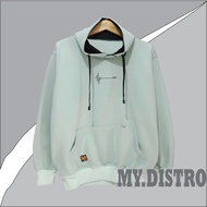 Men's Hoodie Distro Bandung Latest Brand 2022 Cream Color Hoodie Mind Over Size Jumbo Big Size Sweat
