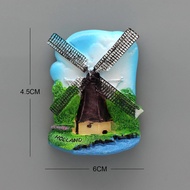 3d fridge magnet German Dutch windmill Egypt American Spain bullfighter Rome Colosseum Belgium urine