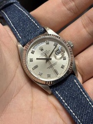 ✅罕有白金殼-10粒鑽石💎💎銀面大石版✅ 勞力士Rolex Day Date 18039 18k WHITE  gold ✅單頭✅1803 18238 16238 16018 18239✅實體交收🏠-
