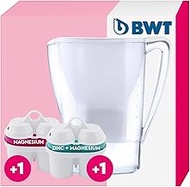 BWT Aqualizer Home Table Water Filter Jug Including 2 Filter Cartridges 1 x Zinc + Magnesium 1 x Mag