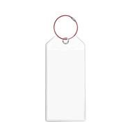 Waterproof Luggage Tag Transparent Steel Loops Thick PVC Cruise Tag Zip Seal Tag Holder for Royal Ca