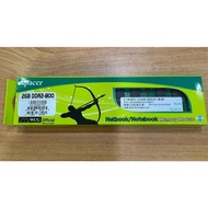 Apacer 2GB DDR2 800MHz CL6 Non-ECC 200-Pin SoDIMM Laptop RAM (PC2-6400 AS02GE800C6NBGC)