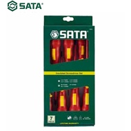 OBENG SET 09303 7PC VDE INSULATED SCREWDRIVER SET SATA