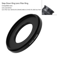 52-30/30.5/35.5/39/40.5/48mm Step-Down Ring Lens Filter Ring UV/ND/CPL GND Lens Filter Ring