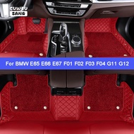 CUWEUSANG Car Floor Mats For BMW E65 E66 E67 F01 F02 F03 F04 G11 G12 7ER 2000-2022 Years Foot Coche 