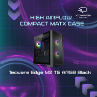 Tecware Edge M2 TG ARGB Black PC Computer Desktop Case Chassis