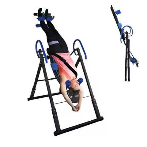 Foldable 131-190cm Adjustable Inversion Table 120kg Tilt 180º Max Safety Steel Flexicare Mobiclinic