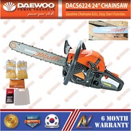 Daewoo DACS6224 24” Chainsaw 62CC with easy starter