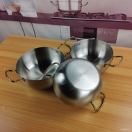 Wholesale Stainless Steel Korean Instant Noodle Pot Ramen Small Hot Pot Dual-Sided Stockpot Student Dormitory Instant No