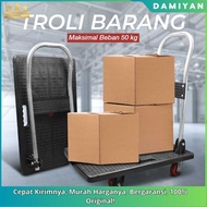 [DMY] 50kg Goods Trolley - Folding Cart Aluminum 39x65cm - Lightweight Stroller