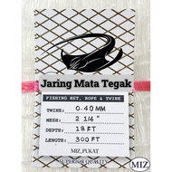 040 x 2 1/4"(56MM) x 18FT(100MD) x 300FT Mata Tegak Fishing Net Jaring Tangsi Pukat Ikan Tangsi Jala