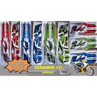 MODENAS DINAMIK120 Stripe Stiker Sticker MODENAS BLUE RED BK DINAMIK 120 (3) BODY COVERSET COVER SET