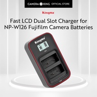 [KingMa] NP-W126 / NP-W126s Fast Dual LCD Display Charger for Fujifilm Camera Battery W126 / W126s /
