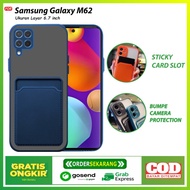 SoftCase Samsung Galaxy M62 Colored Card Slot Case Holder Simpan Kartu