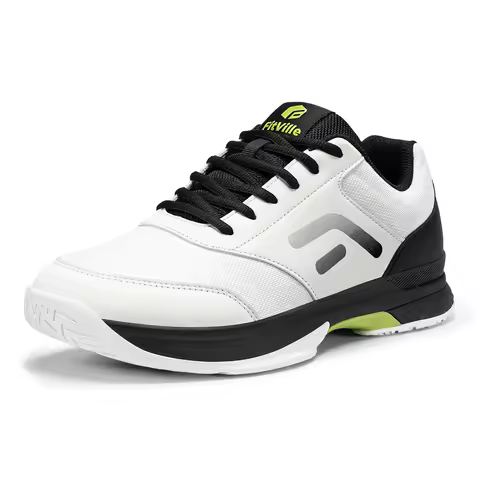 Fitville Pickleball Shoes Extra Wide Table Tennis Shoes for Men Casual Sneakers Hard Court Comfortab
