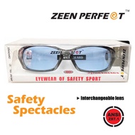 แว่น Safety Zeen Perfect Safety Side Guard Version ทรงสปอร์ต ZP101 ANSI Z87.1 Standard with Clear Pa