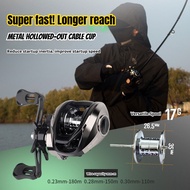8KG Metal Baitcasting Reel Long-throw Prevent Explosion Fishing Line Fishing Reel 6.3:1 High Gear Ra