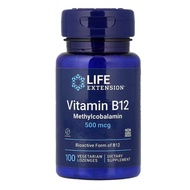 Life Extension B12 500 mcg, 100 vegetarian lozenges.