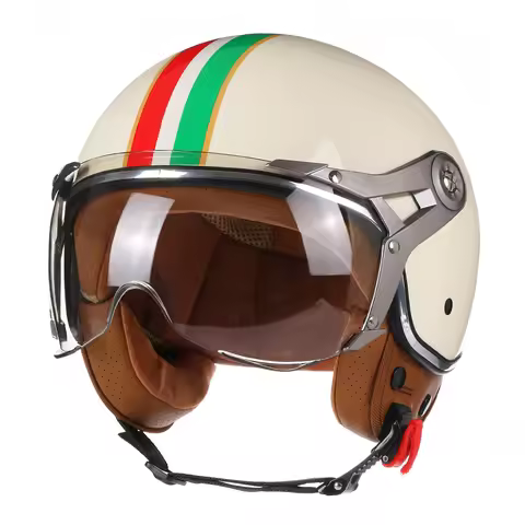 New Open Face 3/4 Motorcycle Helmet Retro Motorbike Helmets Vintage Chopper Capacete De Moto Bike Sc