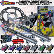 Lighten Front Shock Jrp Sticker Holo + Formula 8.1 + Disc Silver + Earls Hose Wave Xrm RS125 Raider