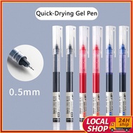 Straight Liquid Rollerball Gel Pen 0.5mm Needle Tube Quick Dry Pen