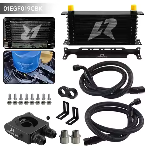 LR AN10 Trust 10 Row Oil Cooler+73±0.5° Thermostat Sandwich Plate kit M20×1.5 & 3/4"-16UNF and 1/8"N
