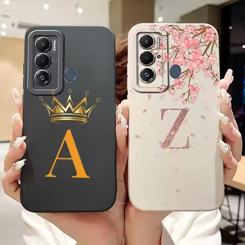 For Tecno Pova Neo Case LE6 LE6h Cute Crown Letters Cover Soft Silicone Phone Case For Tecno Pova Ne