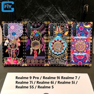 Realme 9 Pro / Realme 9i Realme 7i/6i Realme/5i Realme/Realme 5S / Realme ภาพลวงตา5เคสโทรศัพท์ดอกไม้สีท้องฟ้าเต็มไปด้วยดวงดาวเคสสุดหรูขนนก